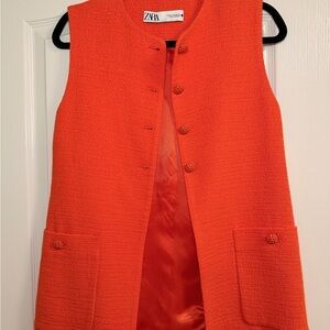 Zara Women's Vibrant Orange Vest